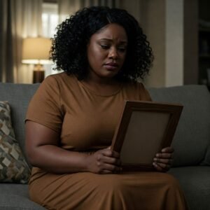 sad grieving woman